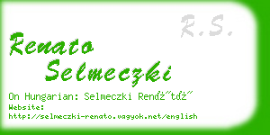 renato selmeczki business card